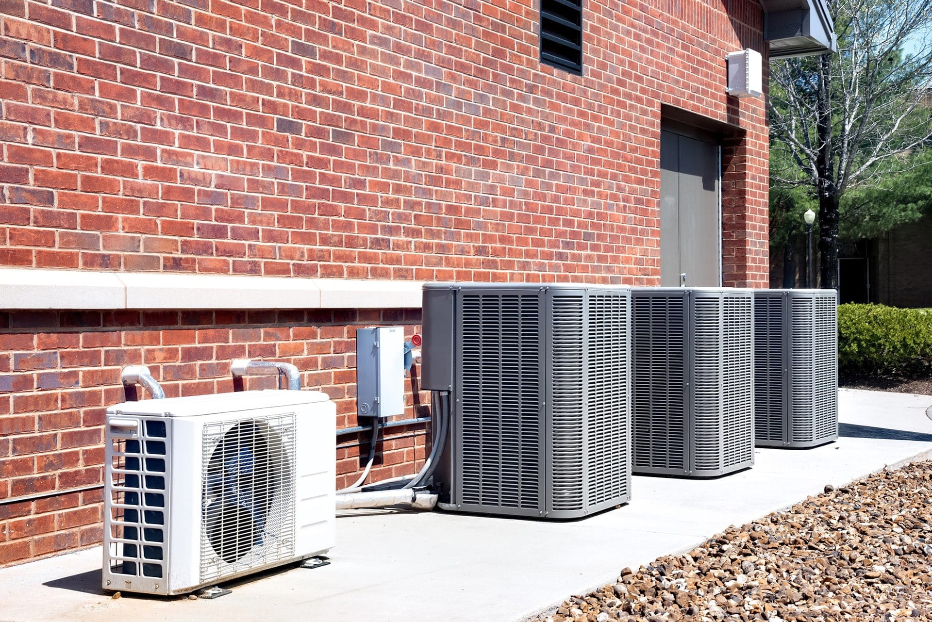 AC units outside of brick home