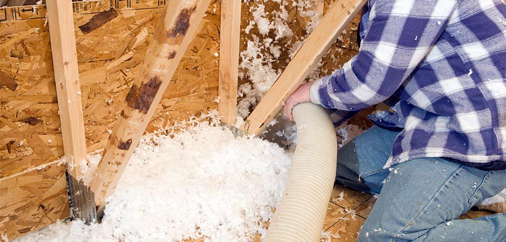 applying insulation spray-foam insulation